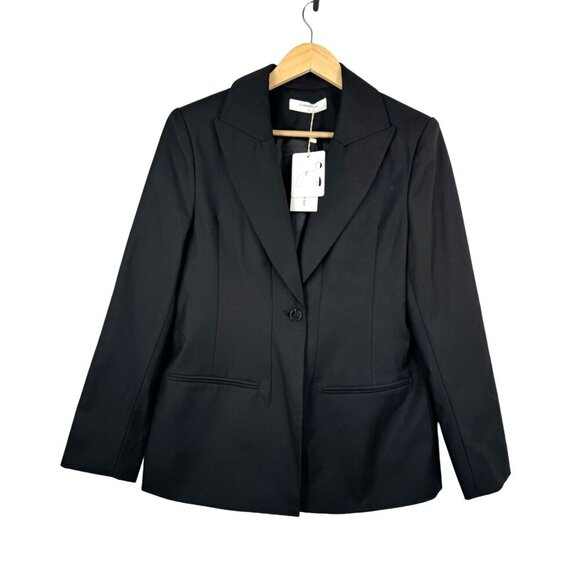 REVOLVE COMMENSE single breasted black blazer 90s boyfriend sz S - Picture 1 of 10